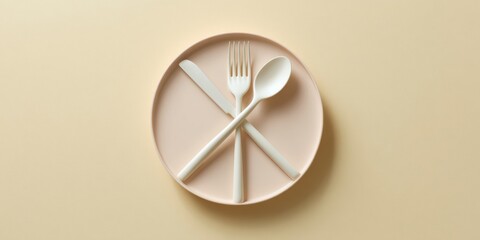 Modern Minimalist Black and White Feed Ban Symbol Professional Universal Food Restriction Icon for Digital Marketing and Social Media Content