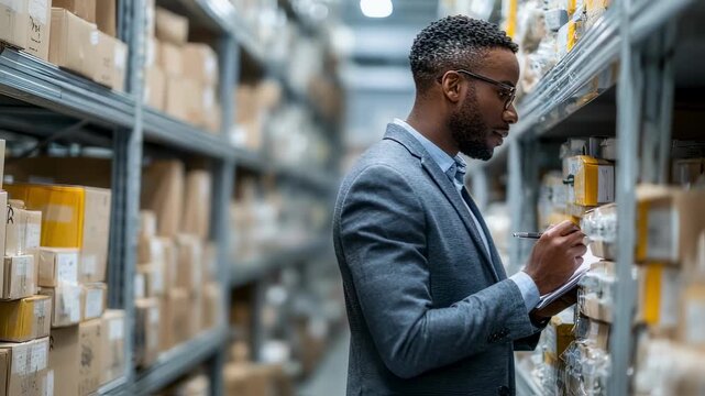Procurement specialist crossreferencing digital purchase orders with supplier invoices in a highrise corporate suite maintaining accurate inventory and budget control.