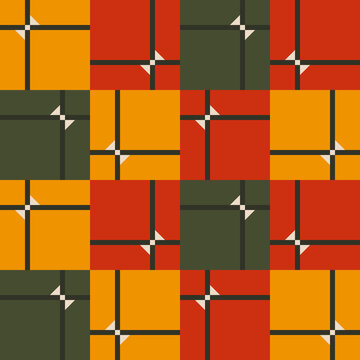 Seamless pattern with geometric gift boxes