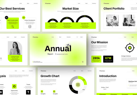Modern Company Annual Report and Financial Presentation Template