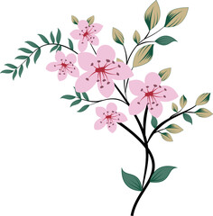 Naklejka premium The motif features a beautiful and delicate floral pattern, adding an elegant and natural look.
