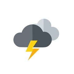 Stormy Weather Icon Illustration, Thunderstorm, Cloud, Lightning Bolt, Climate Change