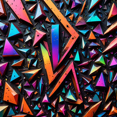 Iridescent Highlights On Textured Maximalist Surface