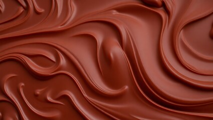 Naklejka premium Swirling Melted Chocolate Delicious Texture