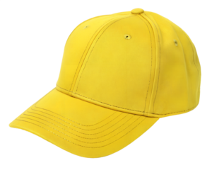 yellow baseball cap isolated