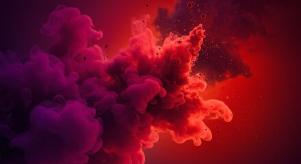 Fototapeta premium red smoke on black