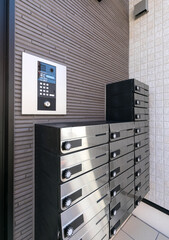 集合住宅用オートロック解除インターホーンと郵便受け、住宅設備