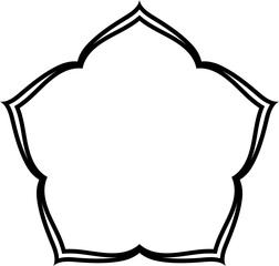 Doublelined stylized plum blossom suitable for asianrelated designs, branding, stationery, and seasonal graphics. Meihua emblem symbolizes beauty and resilience.