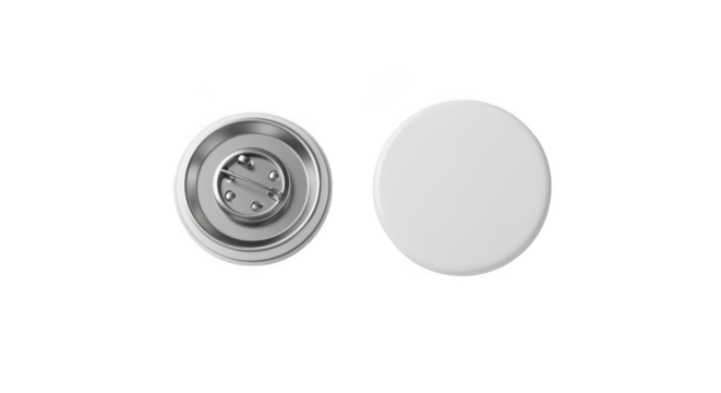 Two oval metal objects one open with gears isolated on transparent background