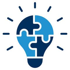 Problem Solving Blue Color Icon