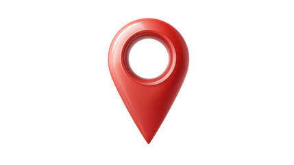 Stylish Red Location Pin Icon Isolated on a Clean Background