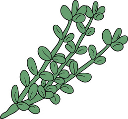 branch with green leaves