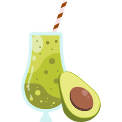 Fresh Fruit Juice Illustration