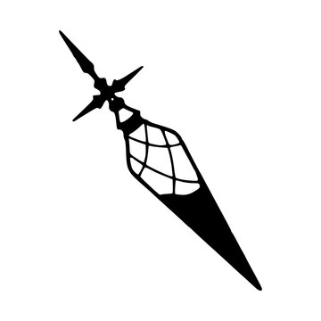 black spear weapon design clip art preview