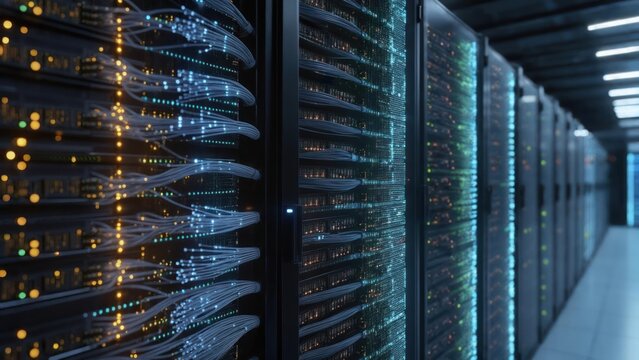 Server racks in data center