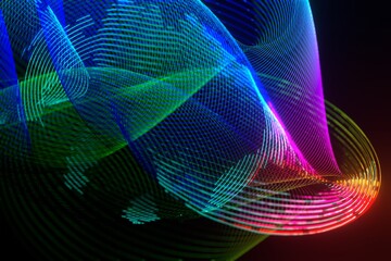 Tech.Neon Colorful Light Patterns Create Dynamic Visuals