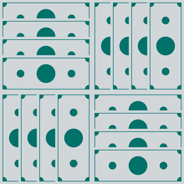 Seamless pattern with laid out banknotes