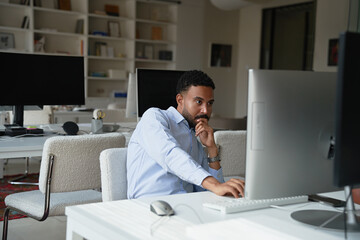 Big data analyst working