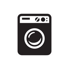 minimalist washing machine logo with white background