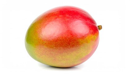 Obraz premium Fresh vibrant mango fruit isolated on white background, a delicious healthy tropical treat for smoothies