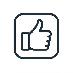 Dark Thumbs Up Icon Approval Graphic