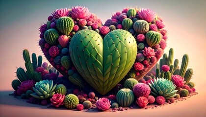 Heart-shaped cactus garden (1)