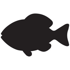 fish icon vector silhouette