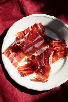 Jam&oacute;n Ib&eacute;rico on White Plate