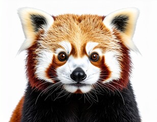 close up of a red panda