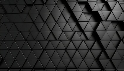 Abstract background of dark gray, multifaceted triangles creating depth and texture