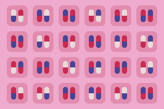 Pill box with tablets