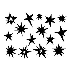 Black Stars Comic Book Effect