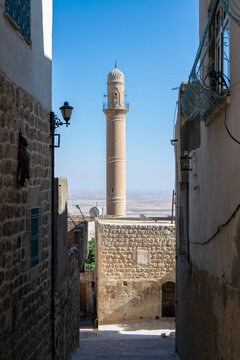 Traditional Mosque Minaret in the Middle East