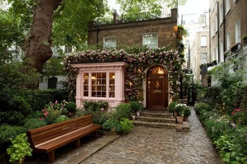 Fototapeta premium Charming English Garden Home