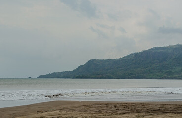Palangpang beach of Geopark Ciletuh Palabuhan Ratu Sukabumi
