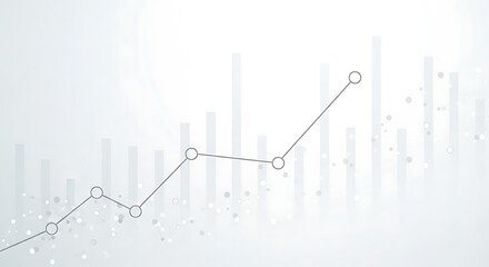 Abstract graph chart diagram isolated on white background