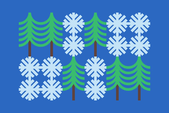 Geometric spruces and snowflakes