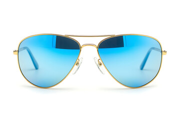 Stylish aviator sunglasses with cool blue mirrored lenses offer a modern fashion statement perfect for summer adventures and sunny days
