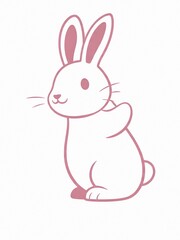 white rabbit with red heart