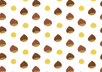 クレヨンタッチの栗パターン