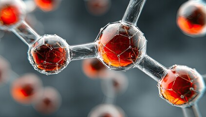 Molecular structure, scientific illustration