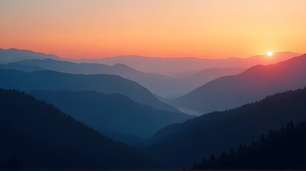 Obraz premium sunrise in the mountains