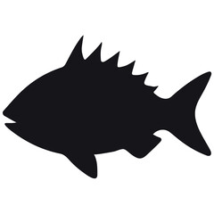 fish icon vector silhouette