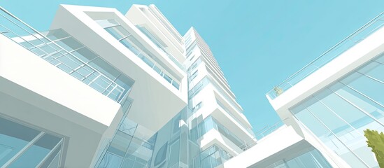 Obraz premium Modern, light-filled apartment complex