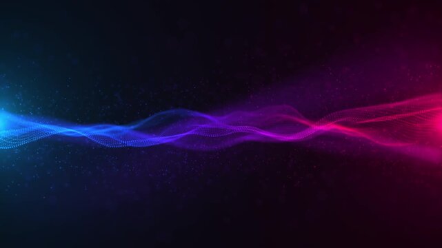 Contexte num&eacute;rique de la technologie des ondes lumineuses fractales rouges et bleues
