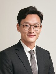 Professional Portrait of a Young Asian Man in Black Suit
