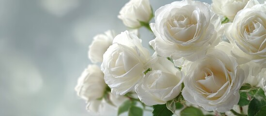 Close-up of a bouquet of white roses © Akbar