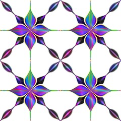 Seamless pattern with blue-purple glazed tiles