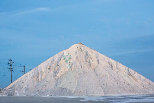 Large salt pile 

