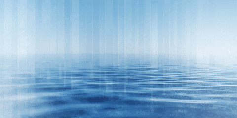 Abstract blue water background with waves, reflections, and a textured surface, evoking a tranquil summer sky and ocean